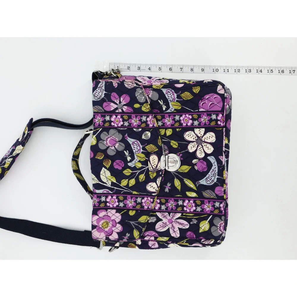 Vera Bradley Womens Crossbody Messenger Bag Floral Quilted Multicolor Adjustable
